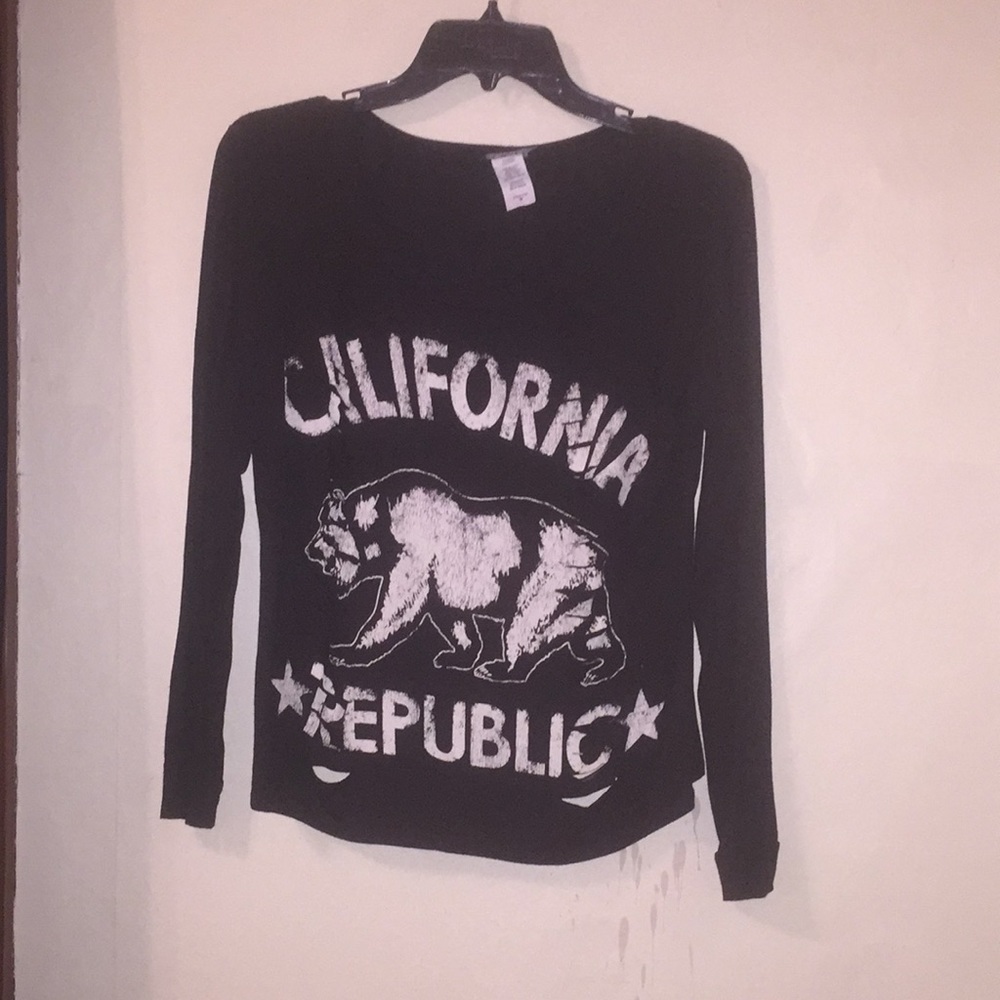 Black long sleeve top